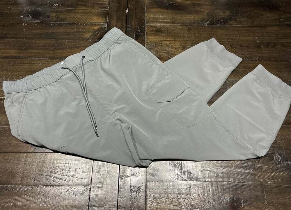 Goodfellow & Co Cargo Jogger Pants Size L Gray Elastic Waist Casual